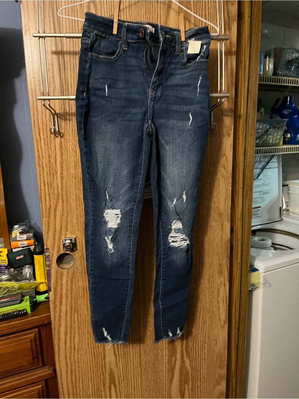 SO Distressed Dark Blue Skinny Jeans